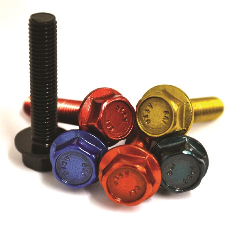 M8 GWR Colourfast® Hexagon Flanged Setscrews A2 Stainless Coloured Hex Flange 